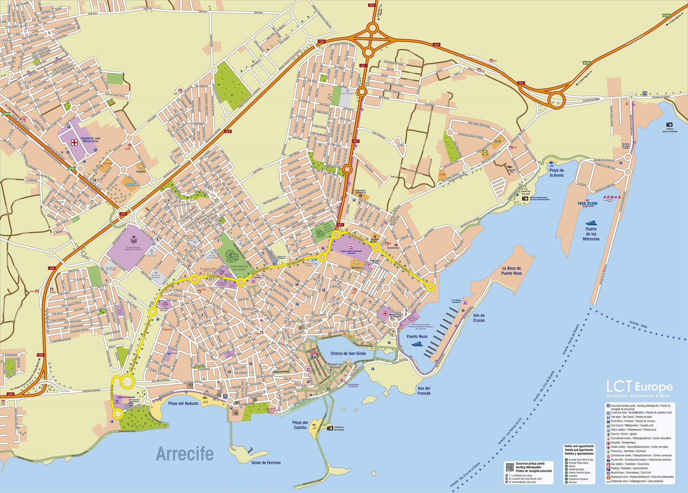 Mapa de Arrecife - LCT Europe